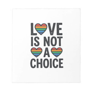 Liefde is geen keuze Regenboog Pride Vintage T-shi Notitieblok