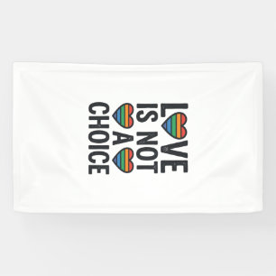 Liefde is geen keuze Regenboog Pride Vintage T-shi Spandoek