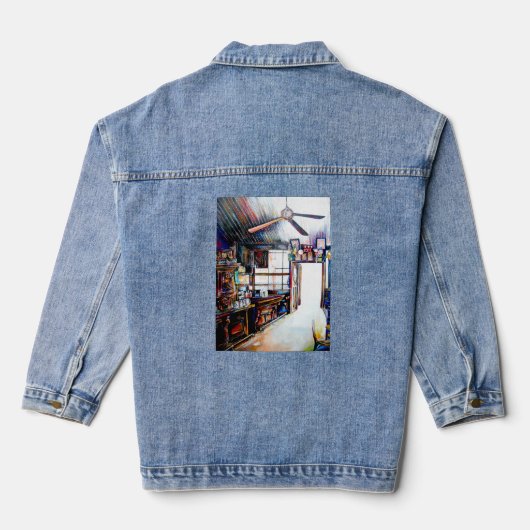 Liefde is geen muur, het is een brug denim jacket (Achterkant)