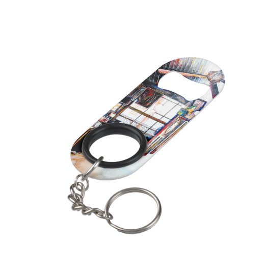 Liefde is geen muur, het is een brug mini flessenopener (Achterkant Gekanteld)