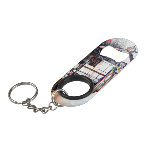 Liefde is geen muur, het is een brug mini flessenopener (Voorkant Gekanteld)