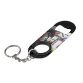 Liefde is geen muur, het is een brug mini flessenopener (Voorkant Gekanteld)