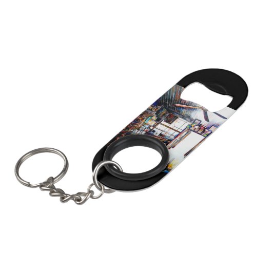 Liefde is geen muur, het is een brug mini flessenopener (Voorkant Gekanteld)