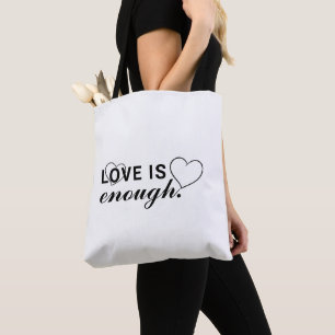 Liefde is genoeg Canvas tas met moderne flair