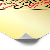 Liefde is hartverscheurd Word Cloud herhaal Typogr Poster (Hoek)