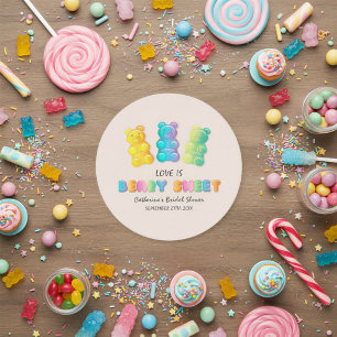 Liefde is heel zoete Candyland Bruiloftfeest Ronde Kartonnen Onderzetter