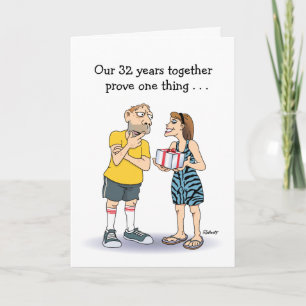 Liefde is het 32ste Jubileum Kaart
