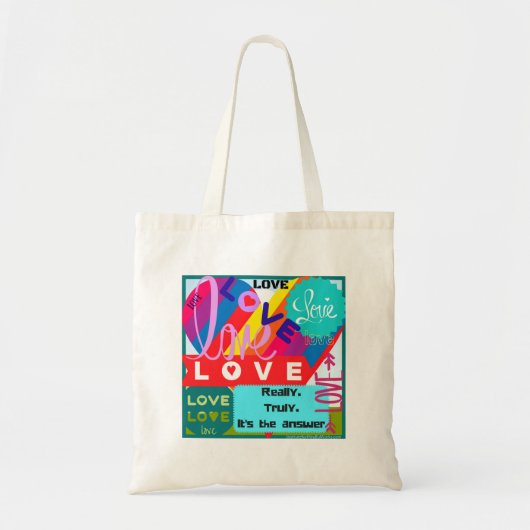 Liefde is het antwoord Jumble Tote Bag (Voorkant)