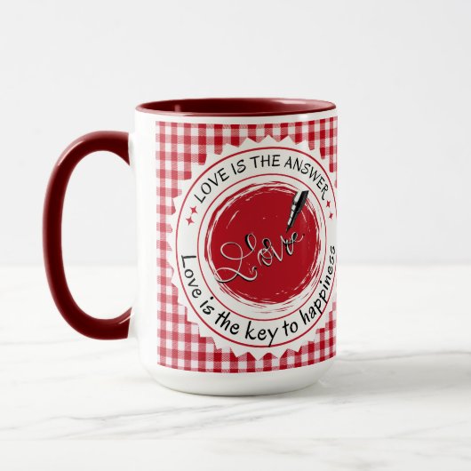 Liefde is het antwoord. mok (Links)