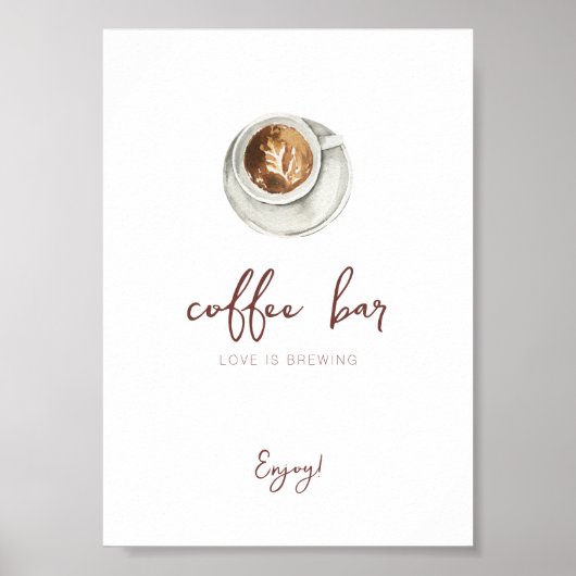 Liefde is het Breken van koffieborden Poster (Voorkant)