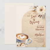 Liefde is het brouwen van Arch Coffee Vrijgezellen Kaart (Voorkant / Achterkant)