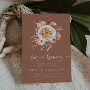 Liefde is het brouwen van Coffee Brunch Engagement Kaart