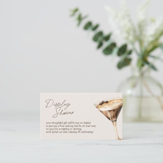 Liefde is het brouwen van Espresso Martini Display Informatiekaartje (Staand voorkant)