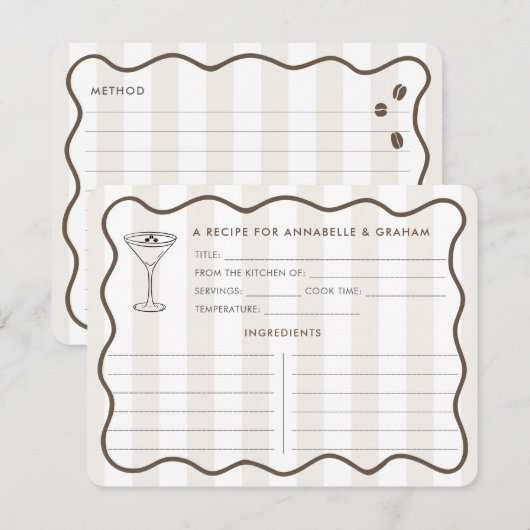 Liefde is het brouwen van Espresso Martini Recept  Kaart (Voorkant / Achterkant)