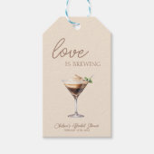 Liefde is het brouwen van Espresso Martini Vrijgez Cadeaulabel (Voorkant)