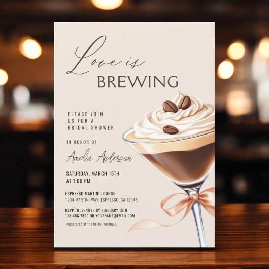 Liefde is het brouwen van Espresso Martini Vrijgez Kaart