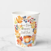 Liefde is het brouwen van herfst vrijgezellenfeest papieren bekers (Achterkant)