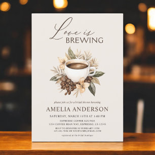 Liefde is het brouwen van koffie Latte Boho Vrijge Kaart