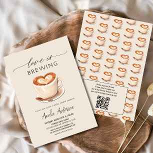 Liefde is het brouwen van koffie Vrijgezellenfeest Kaart