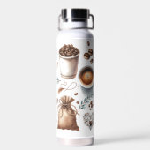 Liefde is het brouwen van koffie warm en koud waterfles (Achterkant)