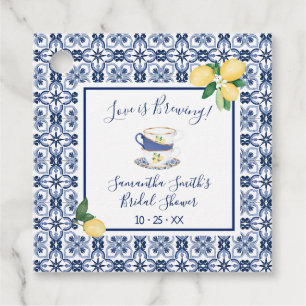Liefde is het brouwen van mediterrane thee Vrijgez Bedankjes Labels
