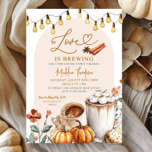 Liefde is het brouwen van Pumpkin Coffee Vrijgezel Kaart