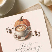 Liefde is het brouwen van Pumpkin Spice Coffee Vri Kaart