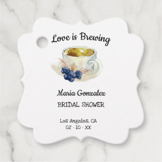 Liefde is het brouwen van stoffige blauwe bloemen  bedankjes labels