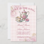 Liefde is het brouwen van Victoriaans bruids thee Kaart (Voorkant)