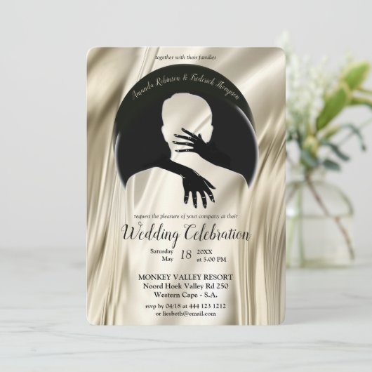 Liefde is het enige dat er bruiloft is kaart (Staand voorkant)