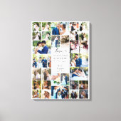 Liefde is het grootste avontuur bruiloft foto disp canvas afdruk (Voorkant)