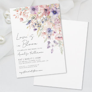 Liefde is in bloei Bloemen Wilde Bloemen Bruidsmei Kaart