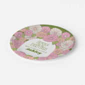 Liefde is in bloei - Boho Bloemen Bruidsjurk Papieren Bordje (Gekanteld)