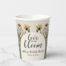 Liefde is in bloei - Boho Bloemen Bruidsuitnodigin