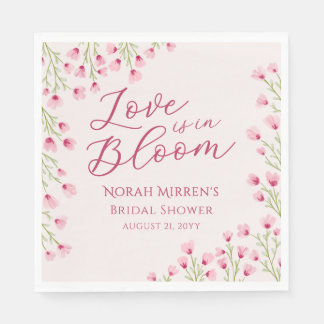 Liefde Is In Bloei Bruidsbruiloft Wildbloemen Servet