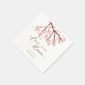 Liefde is in bloei Kersenbloesem Bruiloftsfeest Servet (Hoek)