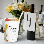 Liefde is in bloei Lente bruids douche met wilde b Papieren Bekers