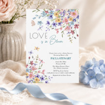 Liefde is in bloei Libellen Blauwe Baby Shower
