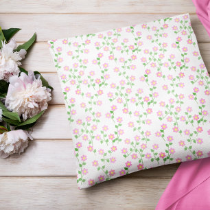 Liefde Is In Bloei Roze Bloemen Kussen