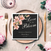 Liefde is in bloei Roze Kersenbloesem Bruidsfeest Servet