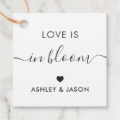 Liefde is in bloei, Seed Gift Label, bruiloft, Kra Bedankjes Labels (Voorkant)