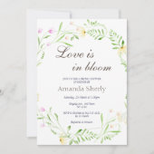 Liefde is in bloei tuin bruids douche uitnodiging (Voorkant)