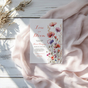 Liefde is in bloei wilde bloemen bloemenbloem vrij kaart