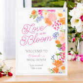 Liefde is in bloei wilde bloemen bloemenbruids wel poster