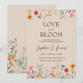 Liefde is in bloei Wilde Bloemen Bruidsmeisjes Bru Kaart