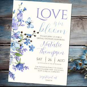 Liefde is in bloei Wilde bloemen Bruiloftssalon Kaart