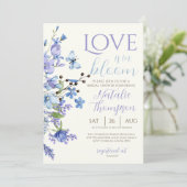 Liefde is in bloei Wilde bloemen Bruiloftssalon Kaart (Staand voorkant)