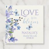 Liefde is in bloei Wildflower Floral Vrijgezellenf Bedankjes Labels (Voorkant)