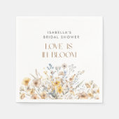 Liefde is in bloei Wildflower Vrijgezellenfeest Servet (Voorkant)