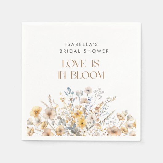 Liefde is in bloei Wildflower Vrijgezellenfeest Servet (Voorkant)